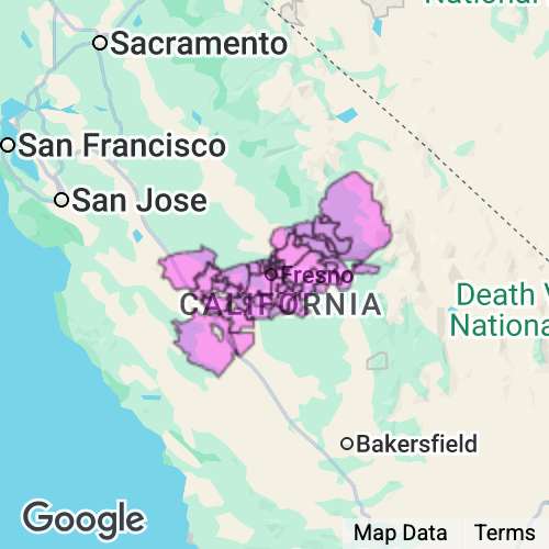 Fresno County California real estate agent mailing area