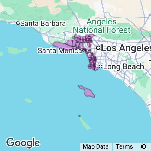 Los Angeles County (West) California real estate agent mailing area