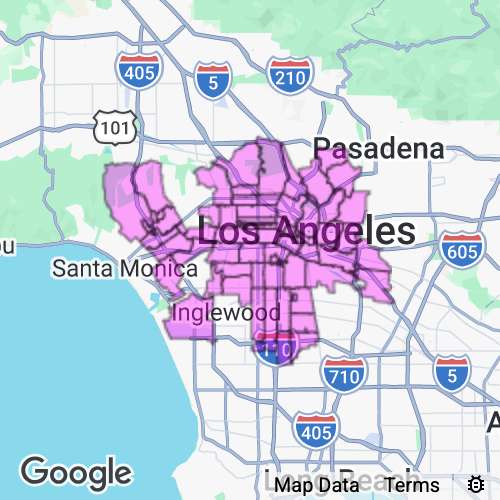 Los Angeles County (City of LA) California real estate agent mailing area