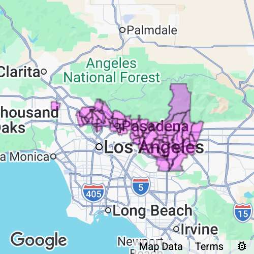 Los Angeles County (Pasadena - West Covina - Pomona) California real estate agent mailing area