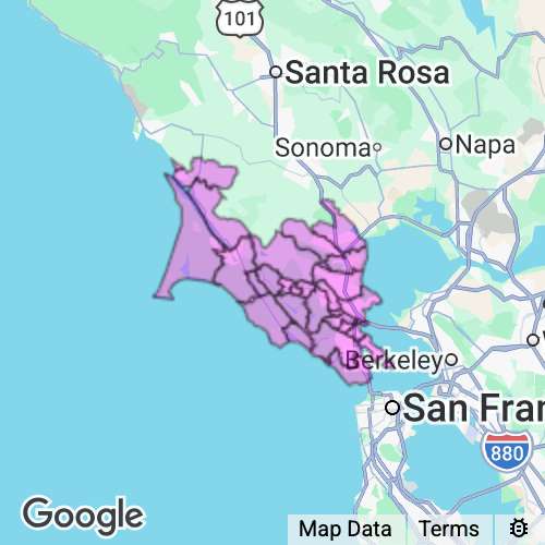 Marin County California real estate agent mailing area