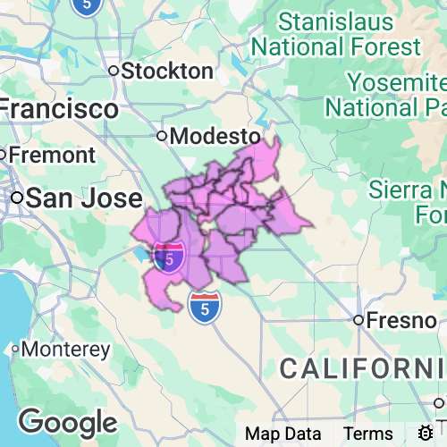 Merced County California real estate agent mailing area