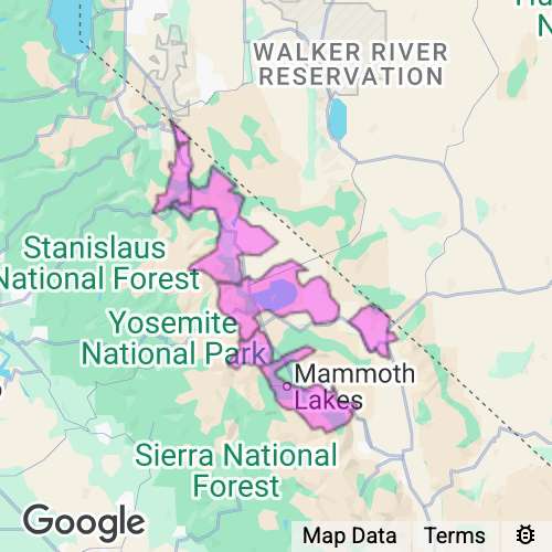 Mono County California real estate agent mailing area