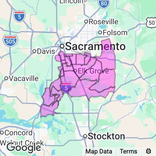 Sacramento County (South) California real estate agent mailing area