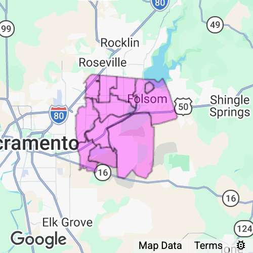 Sacramento County (East) California real estate agent mailing area