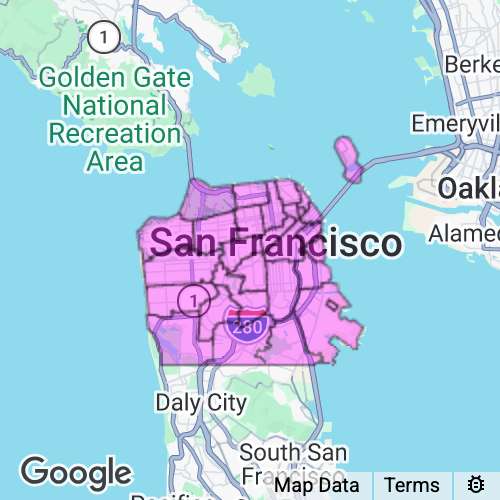 San Francisco County California real estate agent mailing area