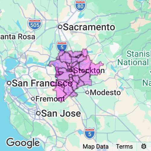 San Joaquin County California real estate agent mailing area