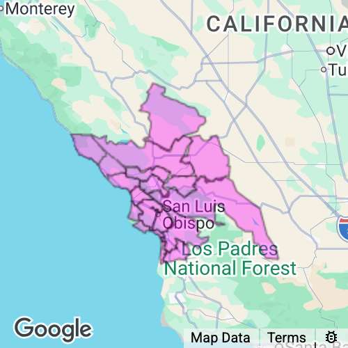 San Luis Obispo County California real estate agent mailing area