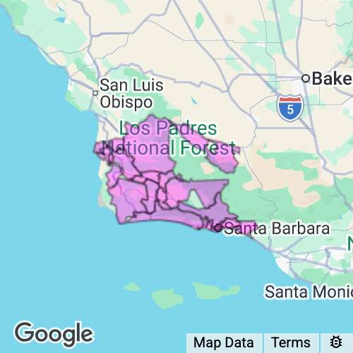 Santa Barbara County California real estate agent mailing area