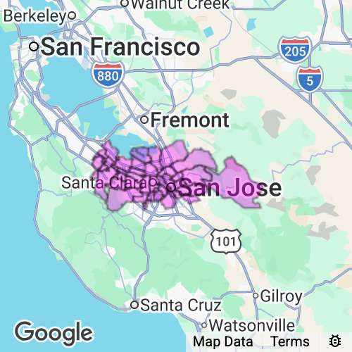 Santa Clara County California real estate agent mailing area