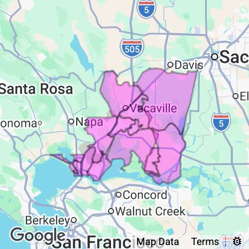 Solano County California real estate agent mailing area