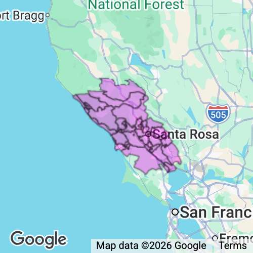 Sonoma County California real estate agent mailing area