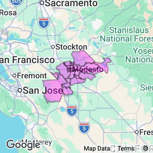Stanislaus County California real estate agent mailing area