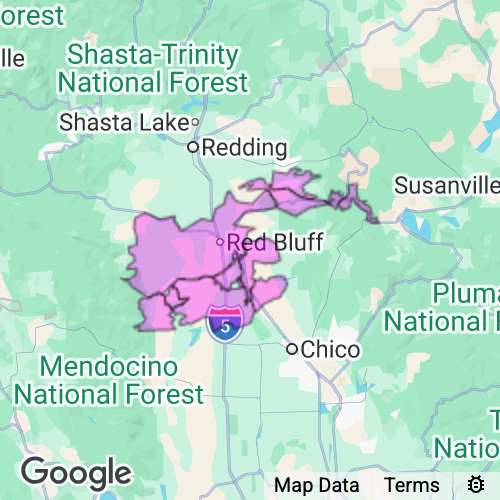 Tehama County California real estate agent mailing area