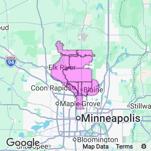 Anoka County Minnesota real estate agent mailing area