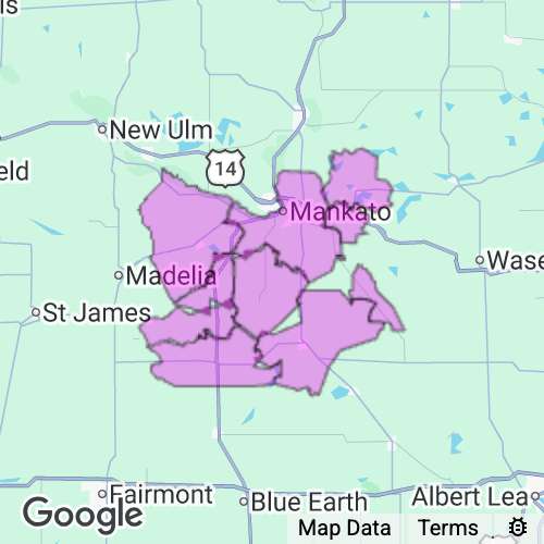 Blue Earth County Minnesota real estate agent mailing area