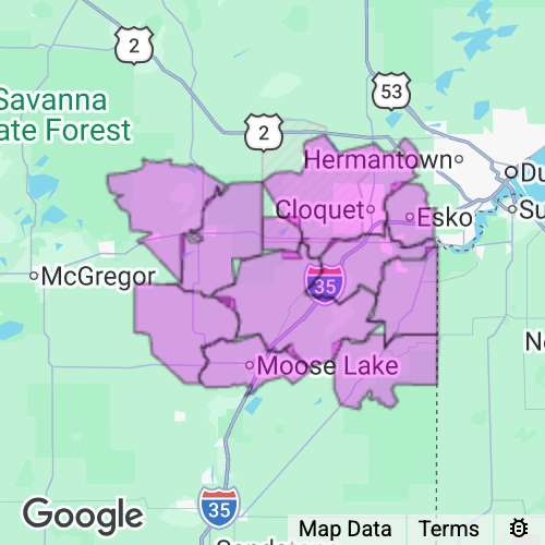 Carlton County Minnesota real estate agent mailing area