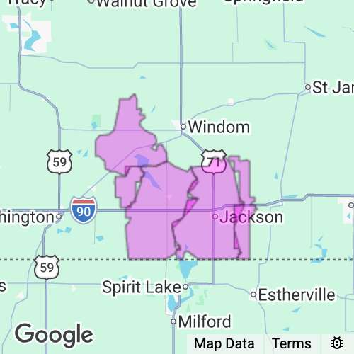 Jackson County Minnesota real estate agent mailing area