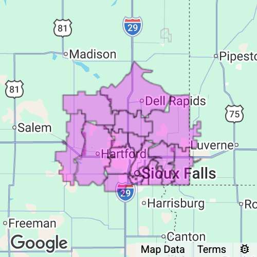 Minnehaha County South Dakota real estate agent mailing area