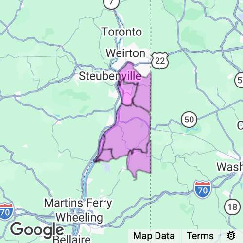 Brooke County West Virginia real estate agent mailing area