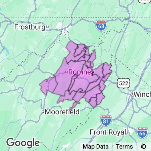 Hampshire County West Virginia real estate agent mailing area