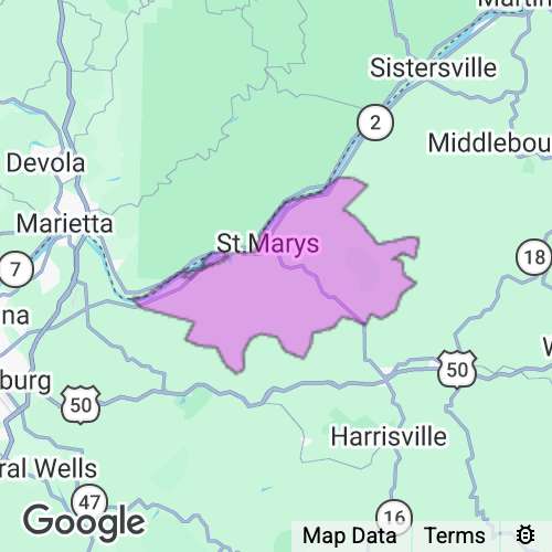 Pleasants County West Virginia real estate agent mailing area