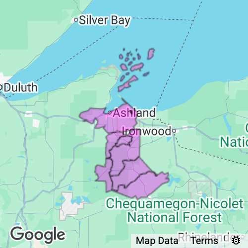 Ashland County Wisconsin real estate agent mailing area