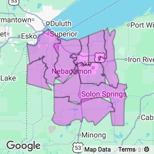 Douglas County Wisconsin real estate agent mailing area