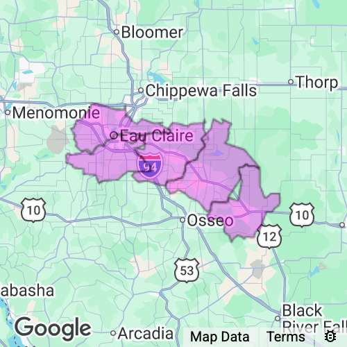 Eau Claire County Wisconsin real estate agent mailing area