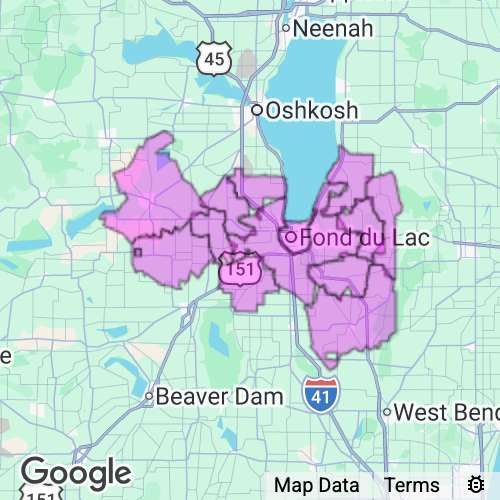 Fond Du Lac County Wisconsin real estate agent mailing area
