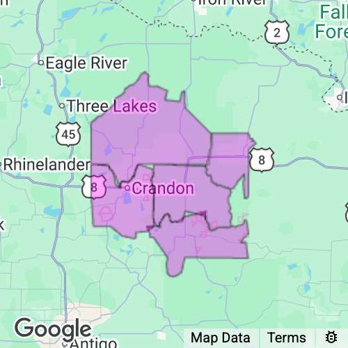 Forest County Wisconsin real estate agent mailing area