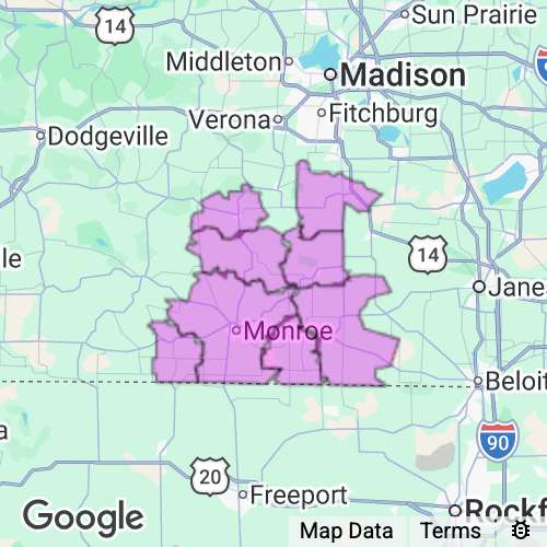 Green County Wisconsin real estate agent mailing area
