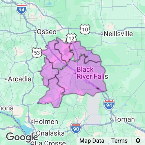 Jackson County Wisconsin real estate agent mailing area