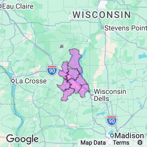 Juneau County Wisconsin real estate agent mailing area