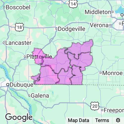 Lafayette County Wisconsin real estate agent mailing area