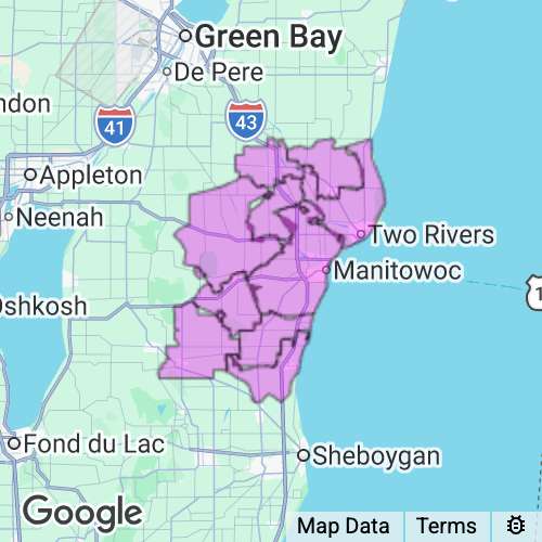 Manitowoc County Wisconsin real estate agent mailing area