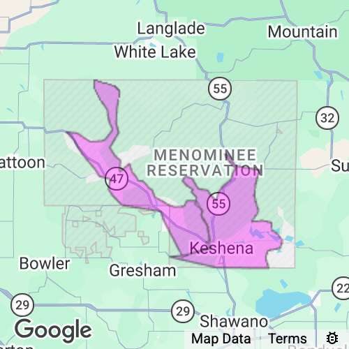 Menominee County Wisconsin real estate agent mailing area