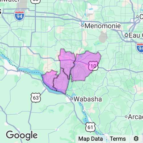 Pepin County Wisconsin real estate agent mailing area