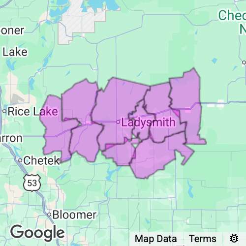 Rusk County Wisconsin real estate agent mailing area