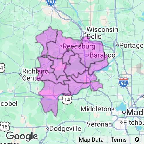 Sauk County Wisconsin real estate agent mailing area