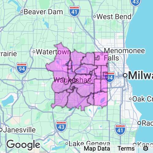Waukesha County Wisconsin real estate agent mailing area